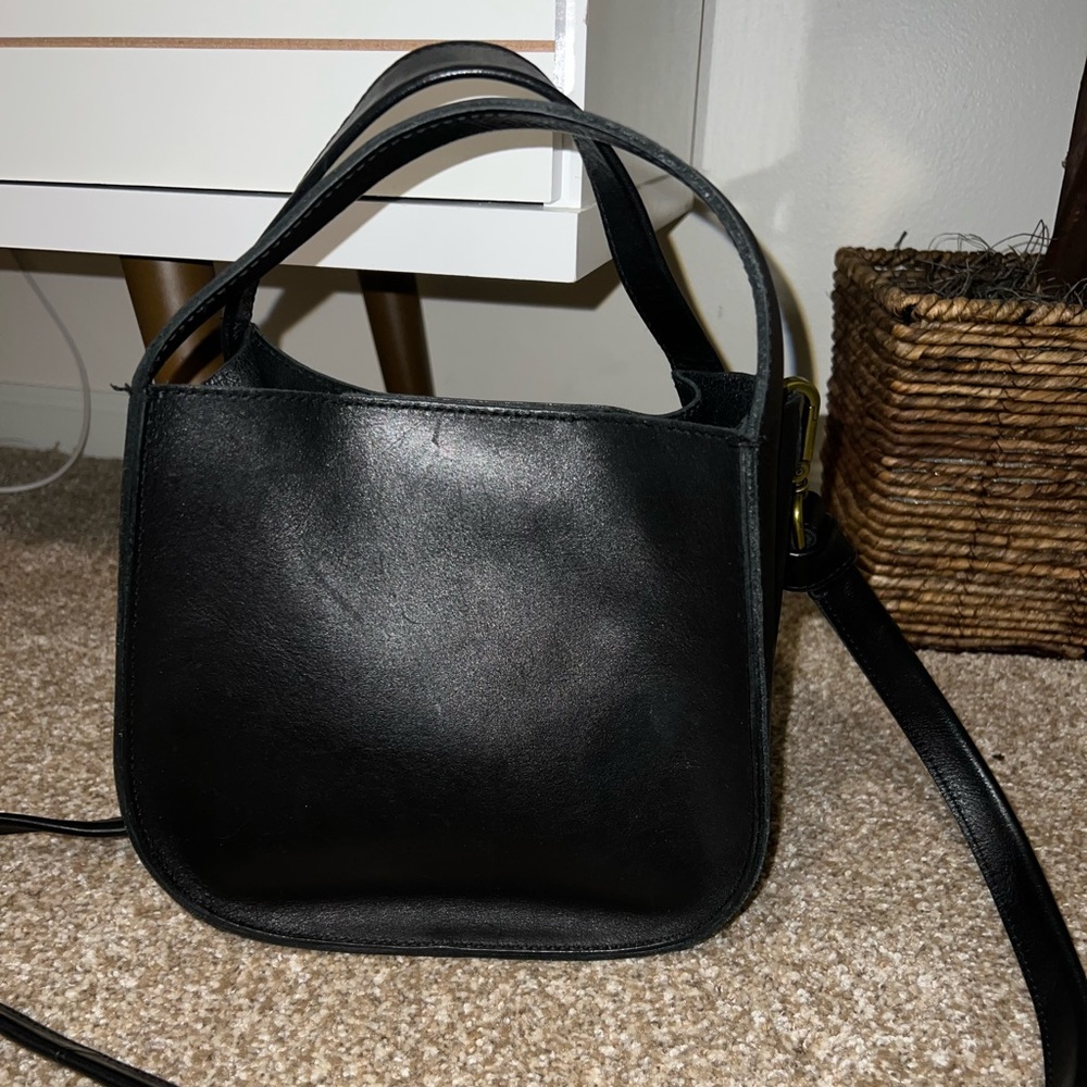 Madewell small black leather sydney crossbody bag gently worn like new